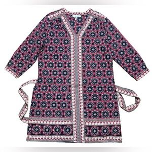 Ella Moon Marilla Floral Mandala Belted Shift Dress NWOT Sz L